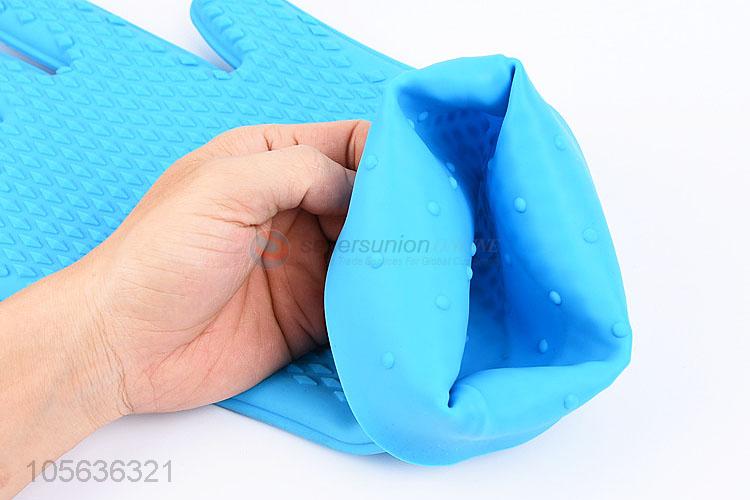 Hot Sale 280g Heat Resistant Silicone Cooking Gloves BBQ Gloves With Fingers