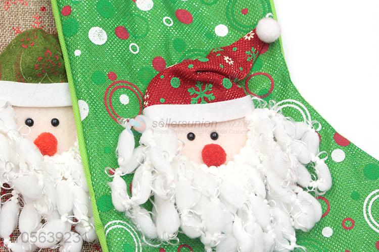 Wholesale Price Funny Santa Claus Decoration Sock