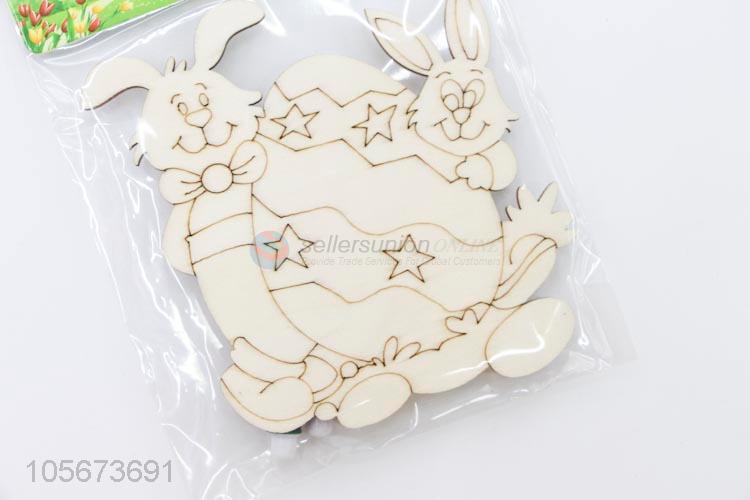 Cute Design Rabbit Pattern DIY Colour Wooden Ornament Kit