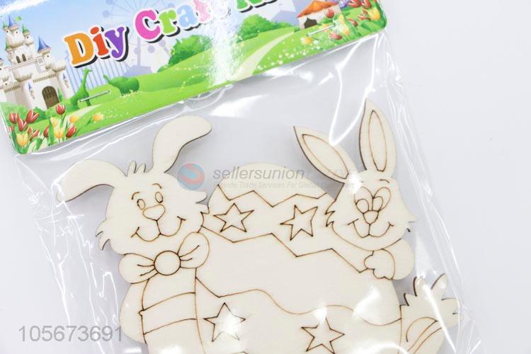 Cute Design Rabbit Pattern DIY Colour Wooden Ornament Kit