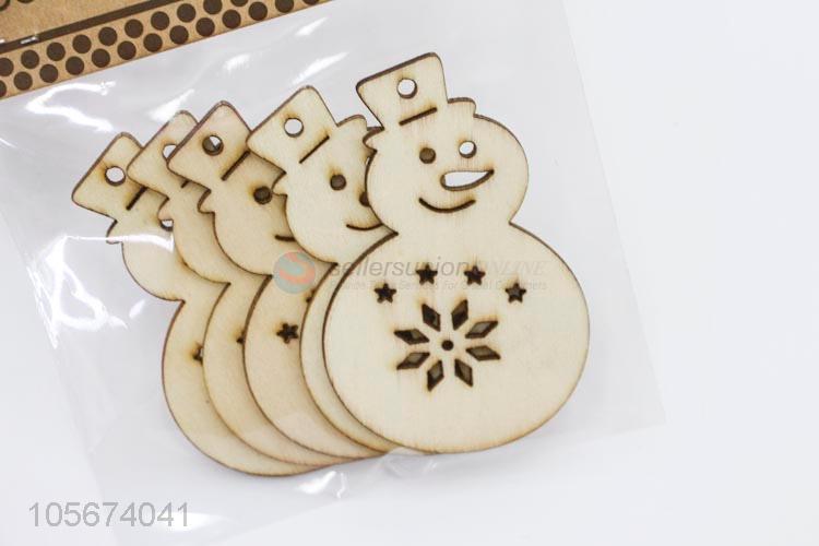 Wholesale Snowman Shape Wooden Ornament Decorative Sheet