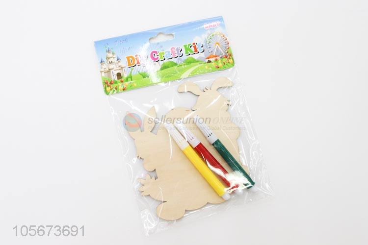 Cute Design Rabbit Pattern DIY Colour Wooden Ornament Kit