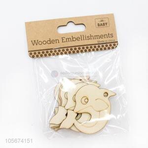 Cute Dolphin Design Wooden Embellishments Sheets Fashion Decoration