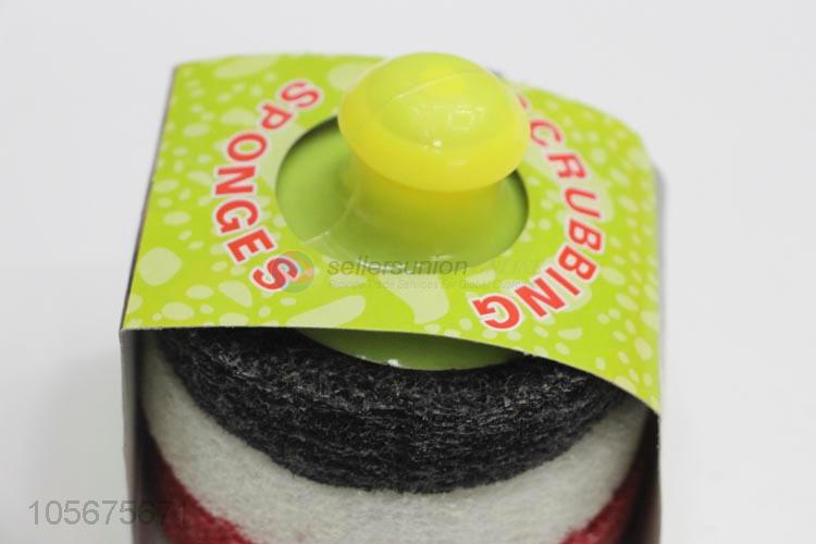 China wholesale 3pcs scouring pads scrubbing pads kichen cleaning supplies