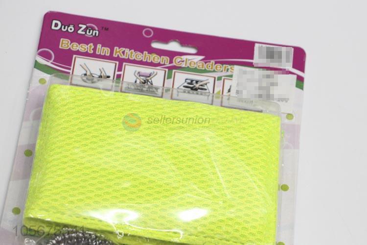 Best selling kitchen supplies steel wire clean ball and scouring pad set