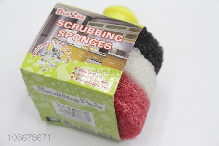 China wholesale 3pcs scouring pads scrubbing pads kichen cleaning supplies