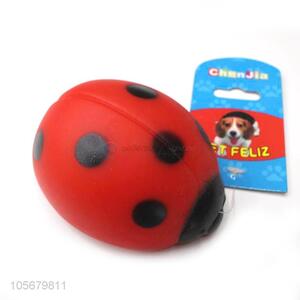 New design soft eco-friendly silicone ladybird dog chew toys