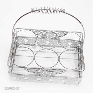 Wholesale Iron Basket Matelasse 6 Cups Beer Basket