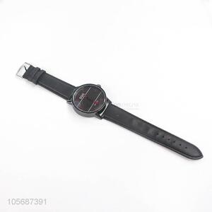 Fashion Alloy Watch With Leather Watchband For Man