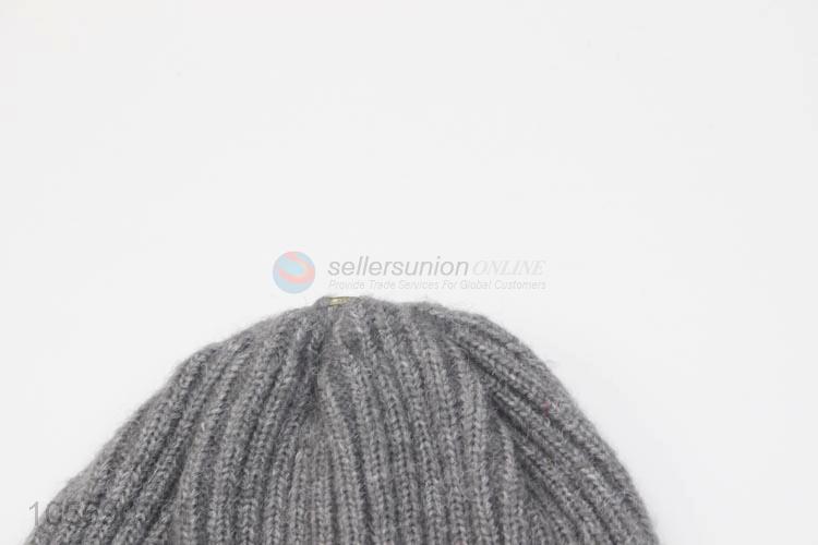 Factory Excellent Gray Winter Warm Knitting Hat