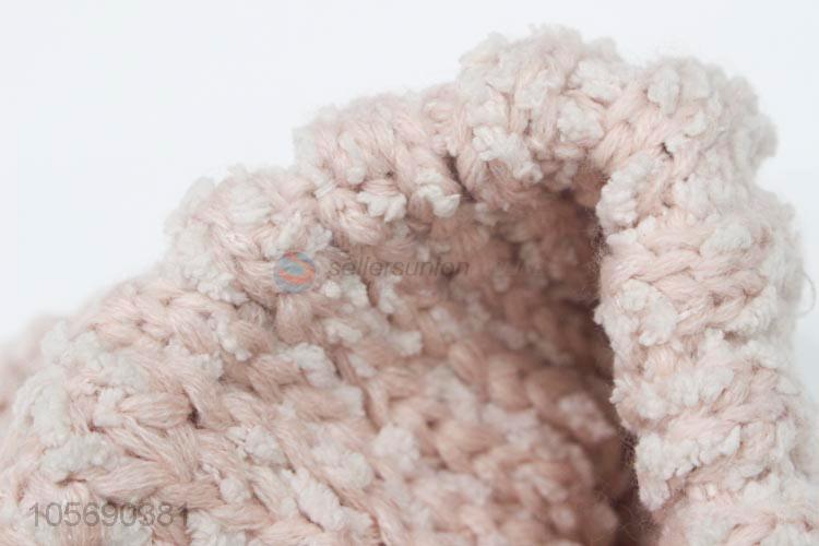 China Factory Pink Woman Winter Warm Knitting Hat