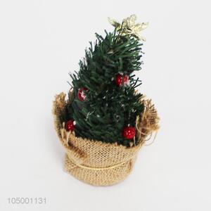 High grade decorative mini Xmas tree in hessian bag