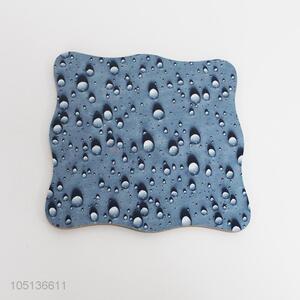 Promotional price waterdrop printed wooden heat pad