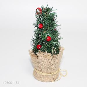 Fashion Style 19cm Xmas Tree in Hessian Bag