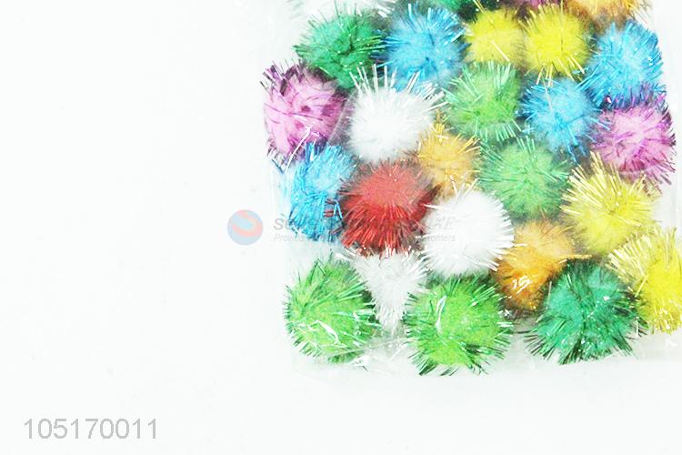 30PCS 2CM HAIR BALL,MIX COLORS IN ONE BAG WITH CARD