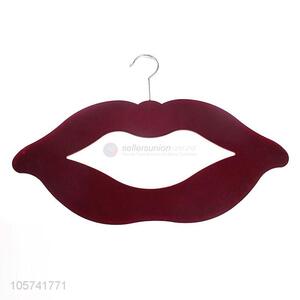 Fashion household products lip shape pile coating clothes rack