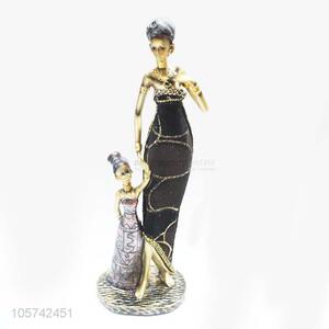 Wholesale Price Beautiful African Woman Sculpture Resin Indoor Decorative Statue