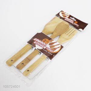 3PC Kitchen Tableware Bamboo Pancake Turner Spoon