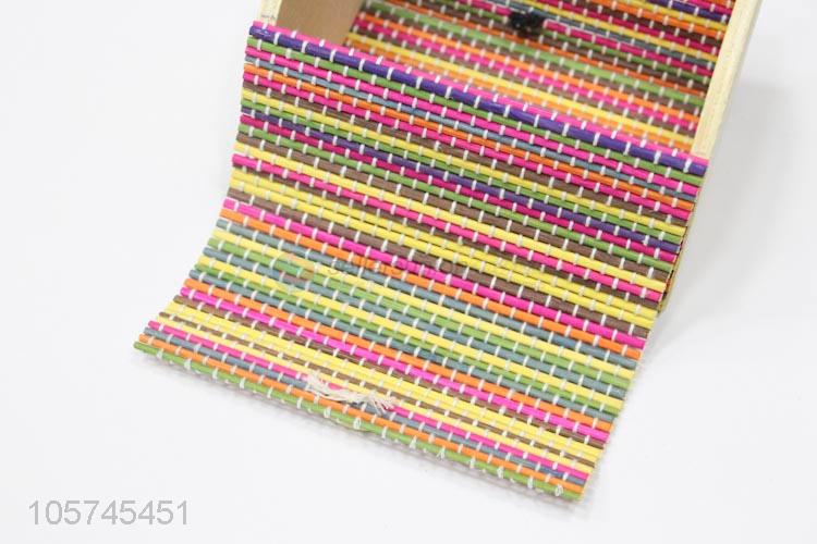 Factory wholesale bamboo woven curtain wooden jewelery box