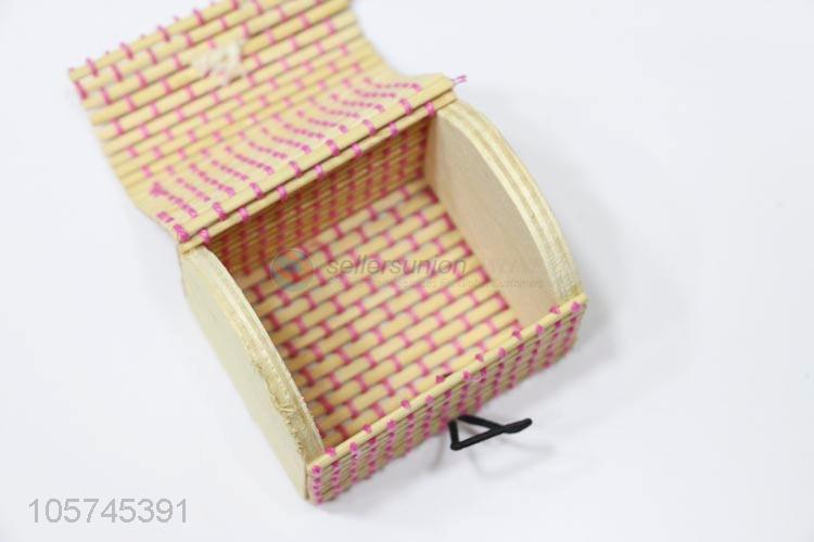 Competitive price handicraft curtain bamboo wooden jewelry box