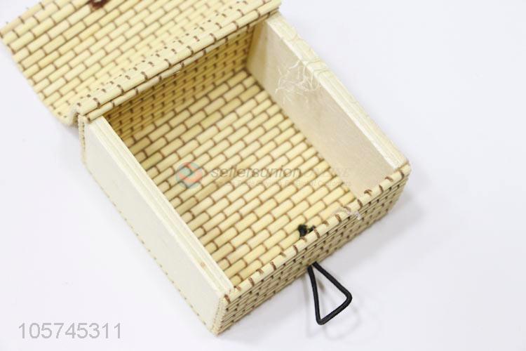 Manufacturer custom handicraft curtain bamboo wooden jewelry box