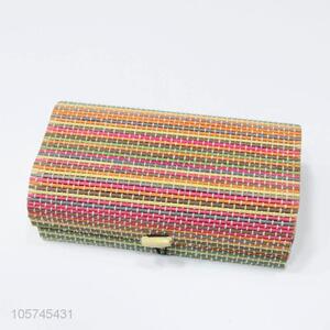 Bottom price handicraft curtain bamboo wooden jewelry box