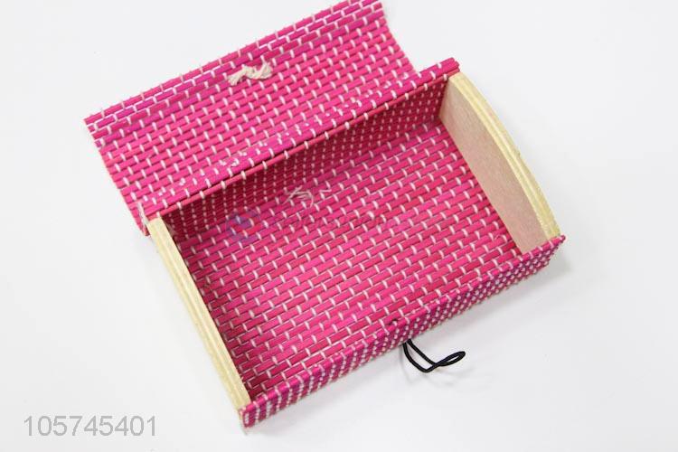 Customized cheap bamboo curtain wooden jewelry box/case