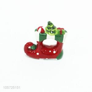 Christmas decoration ceramic Christmas sock shape paper towel holder