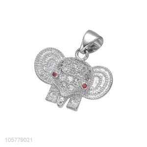 Best Price Elephant Shape Inlay Zircon Necklace Pendant