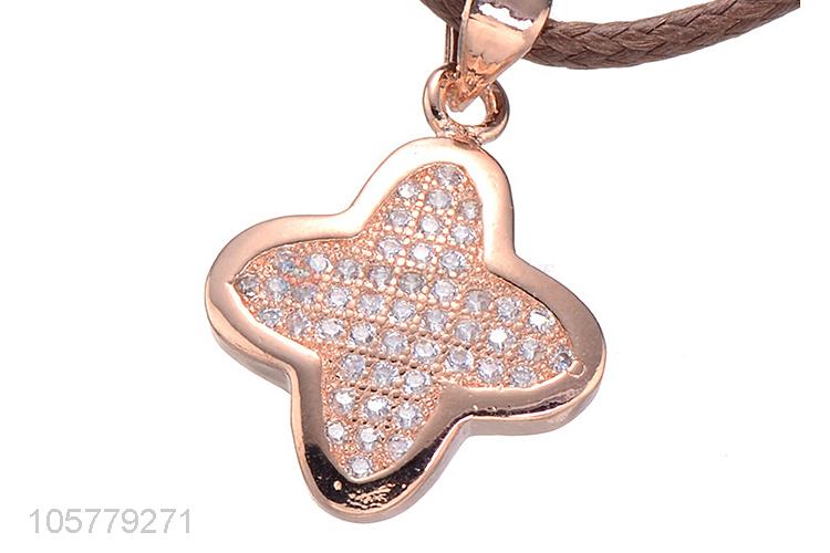 Popular Inlay Zircon Necklace Pendant Fashion Accessories