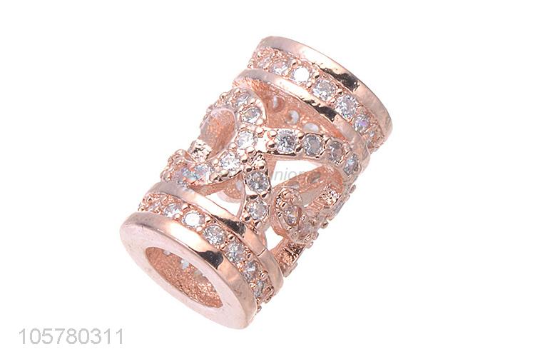 Good Quality Inlay Zircon Spacer Bead Copper Bracelet Accessories