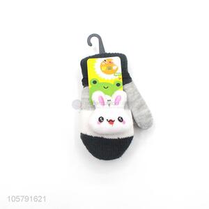 Hot Sale Cartoon Rabbit Design Warm Gloves For Children