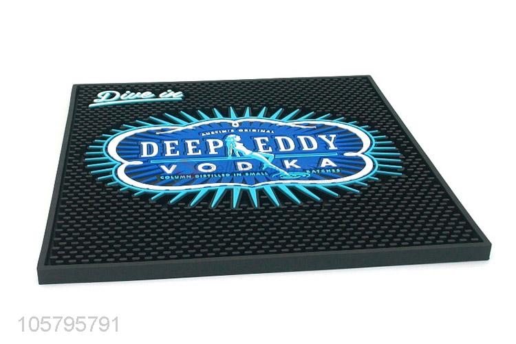 Custom Square Soft PVC Rubber Beer Mat Bar Mat