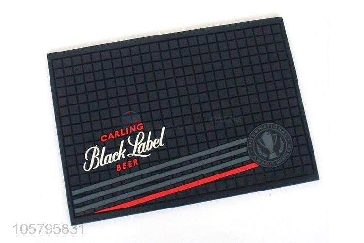 Good Quality Rectangle Soft PVC Rubber Beer Mat Bar Mat