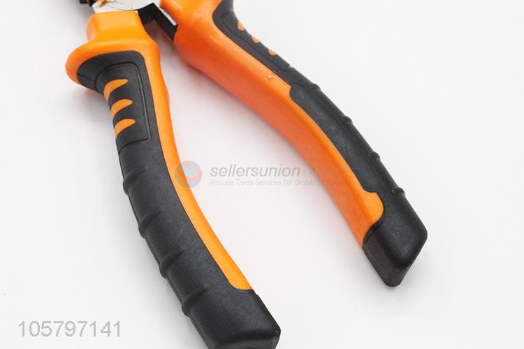 Professional supply steel combination plier with plastic handle