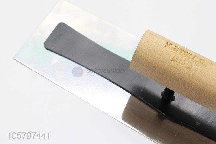 Professional supply plastering trowel with wooden handle