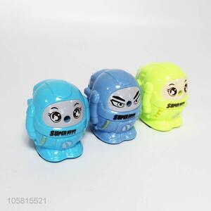 Low price robot shape plastic pencil sharpener