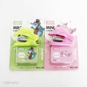 Cute Dolphin Design <em>Book</em> <em>Sewer</em> Cartoon Stapler Set