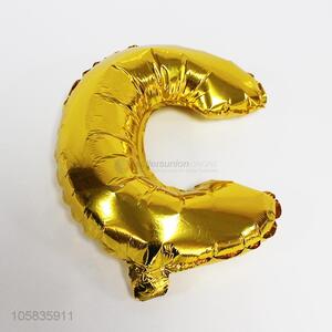 Hot selling custom  gloden alphabet C aluminium foil balloon