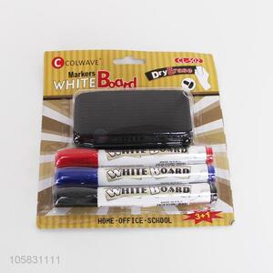 New Design 3 Pieces Whiteboard Marker With Eraser Set