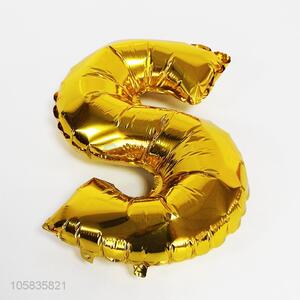 Golden birthday party decoration aluminum film letter balloon