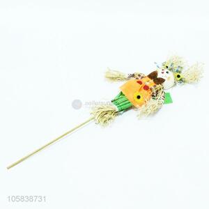 Attractive design holiday decoration scarecrow with stick