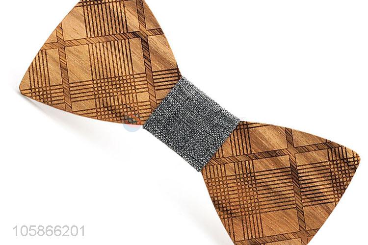 Best Popular Simple Men's Suit Wooden Bow Tie