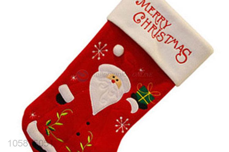 Wholesale cloth christmas ornament stocking sock