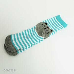 High quality cute cat pattern winter warm women socks