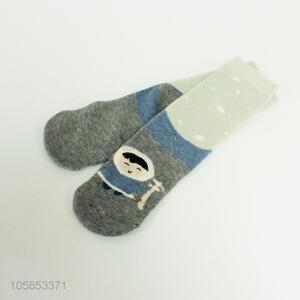 Lovely little girl pattern women winter long socks