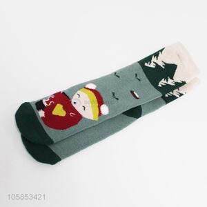 Cute fox pattern women winter long socks