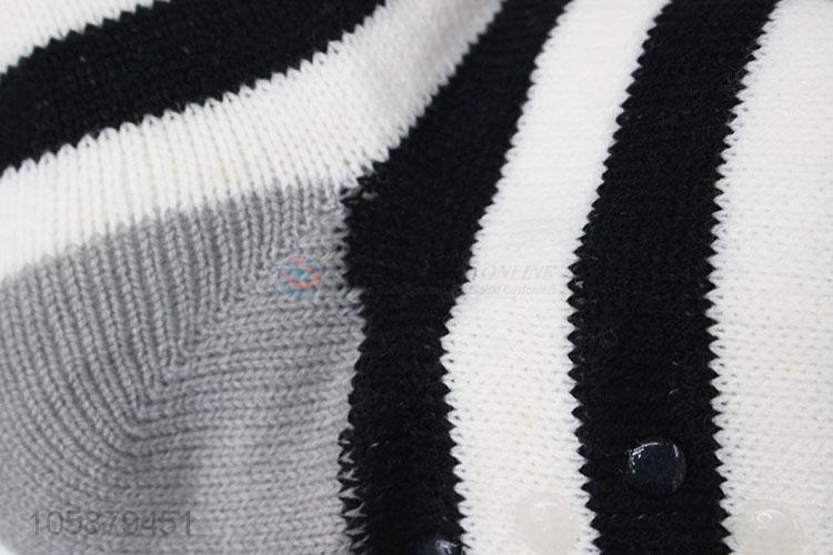 Wholesale Cheap Black and White Stripes Home Floor Thick Winter Socks