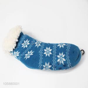 Most Popular Snowflake Pattern Anti-slip Floor Socks for Children