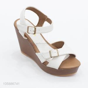 OEM factory stylish summer outdoor slope heel women sandals